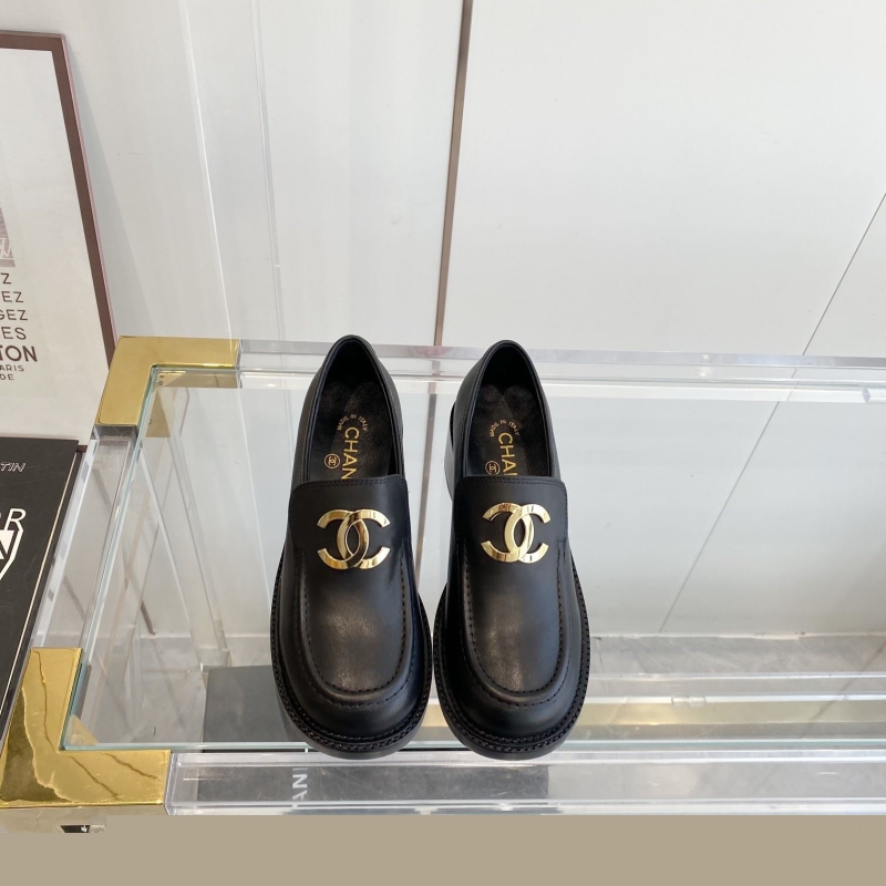 Ch*el leather shoes